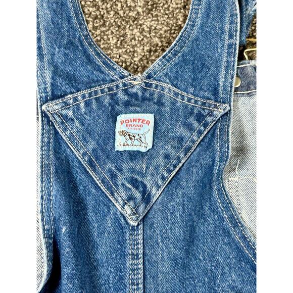 Vintage Pointer Brand Bib Overalls Made in USA W36 L-S Dark Blue Denim 14916 - Picture 13 of 15